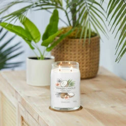 Yankee Candle Coconut Beach Signature Large Jar Candle -Campus Gifts Sales yankee candle 1629967e coconut beach signature large jar candle lifestyle 1