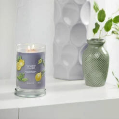 Yankee Candle Black Tea & Lemon Signature Large Tumbler Candle 9 Yankee Candle Black Tea & Lemon Signature Large Tumbler Candle -Campus Gifts Sales yankee candle 1630046e black tea lemon signature large tumbler candle lifestyle 2