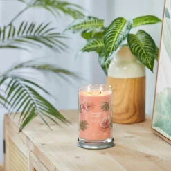 Yankee Candle Tropical Breeze Signature Large Tumbler Candle -Campus Gifts Sales yankee candle 1630053e tropical breeze signature large tumbler candle lifestyle 2