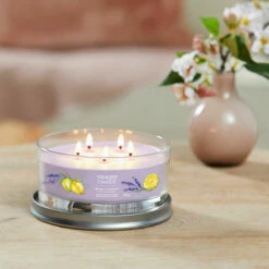 Yankee Candle Lemon Lavender Signature Multi-Wick Tumbler Candle -Campus Gifts Sales yankee candle 1630072e lemon lavender signature multi wick tumbler candle lifestyle 1
