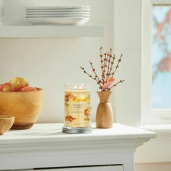 Yankee Candle Autumn Sunset Signature Large Tumbler Candle -Campus Gifts Sales yankee candle 1631808e autumn sunset signature large tumbler candle lifestyle 1