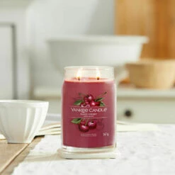 Yankee Candle Black Cherry Signature Large Jar Candle -Campus Gifts Sales yankee candle 1701380e black cherry signature large jar candle lifestyle 1
