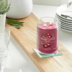 Yankee Candle Black Cherry Signature Large Jar Candle -Campus Gifts Sales yankee candle 1701380e black cherry signature large jar candle lifestyle 2