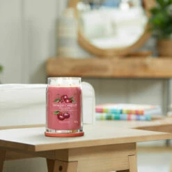 Yankee Candle Black Cherry Signature Large Jar Candle -Campus Gifts Sales yankee candle 1701380e black cherry signature large jar candle lifestyle 3