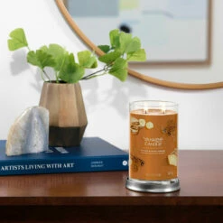 Yankee Candle Spiced Banana Bread Signature Large Tumbler Candle -Campus Gifts Sales yankee candle 1724485e spiced banana bread signature large tumbler candle lifestyle 1