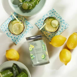 Yankee Candle Cucumber Mint Cooler Signature Large Tumbler Candle -Campus Gifts Sales yankee candle 1728873e cucumber mint cooler signature large tumbler candle lifestyle 2