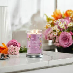 Yankee Candle Hand Tied Blooms Signature Large Tumbler Candle -Campus Gifts Sales yankee candle 1734809e hand tied blooms signature large tumbler candle lifestyle 2