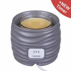 Yankee Candle Noah Grey Scenterpiece Easy MeltCup Warmer - With Timer -Campus Gifts Sales yankee candle scenterpiece with timer noah grey 1521327 1