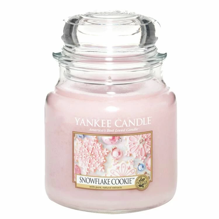 Yankee Candle Snowflake Cookie Medium Jar Candle 3 Yankee Candle Snowflake Cookie Medium Jar Candle