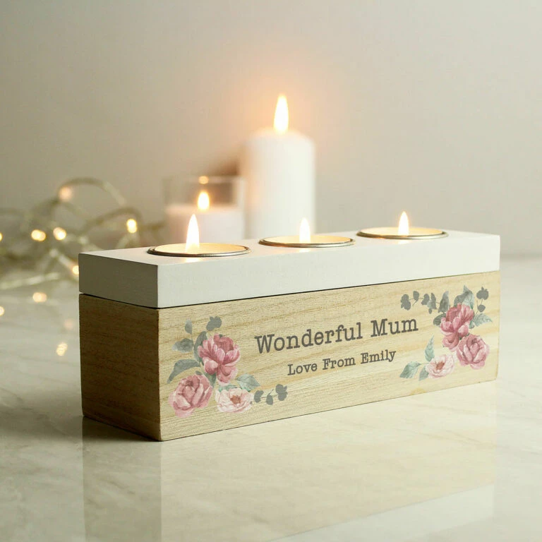 Campus Gifts Sales -Campus Gifts Sales p1011f39 personalised floral watercolour triple tealight holder 1 768x768 1
